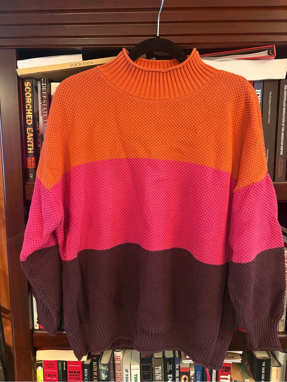 Belle by Kim Gravel Orange Knit Pullover